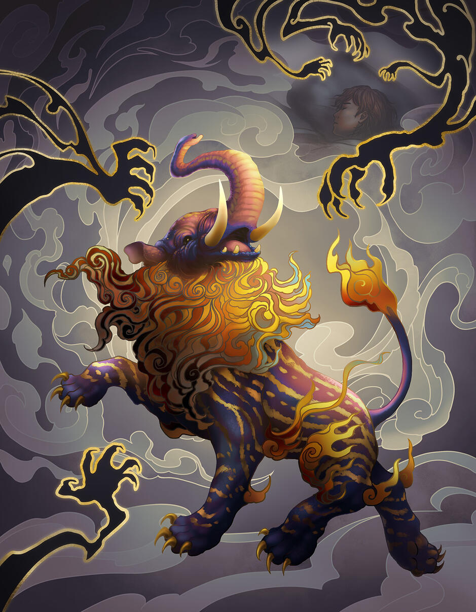 Check out Critical Crafting's homebrew content, the nightmare-eater, the Baku